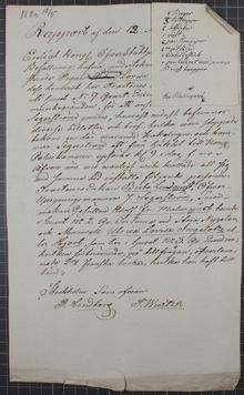 Polisrapport efter undersökning i Johanna Segerströms hem, angående fallet Carl Fredrik Löfqvist – 12 maj 1820