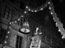 Biblioteksgatan. Juldekorationer