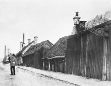 Lilla Badstugatan sedd norrut från Rådmansgatan