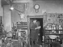 Beridarbansgatan 18. Förenade Bilreparationer, G. Holgerson. Cykel-Motor & Mekanisk verkstad