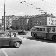 Drottningholmsvägen 27 (nuv. 35-37), Stockholms Sjukhem (den gamla byggnaden), från korsningen Mariebergsgatan/Drottningholmsvägen