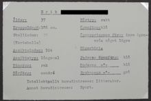 Rasbiologisk beskrivning av Eriks ansiktsform och huvudmått i skolarbete 1938-1939