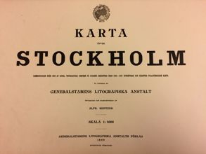 1899 års karta över Stockholm (Alfred Bentzer)