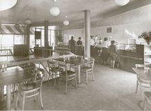 Restaurang Rotundan. Interiör av övervåningen.