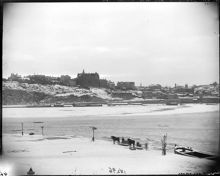 Mariaberget och Skinnarviksberget från Riddarholmen vintertid
