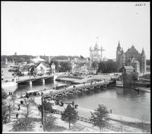 Utsikt över 1897 års utställningsområde på Djurgården