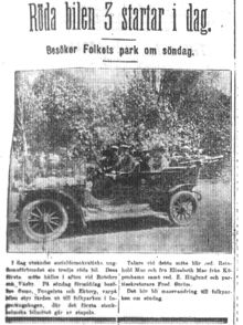 Succé för röda bilen i valrörelsen 1911