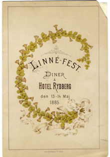 Linné-fest - diner å Hotel Rydberg den 13-14 maj 1885
