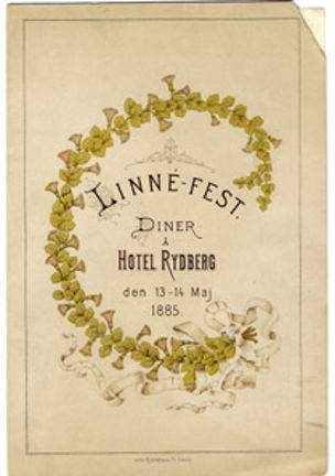 Linné-fest - diner å Hotel Rydberg den 13-14 maj 1885.