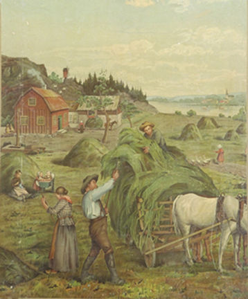 Skolplansch "Sommar", i okänd serie med alla fyra årstiderna.