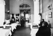 Restaurang Röda Stugan. Interiör, matsalen.