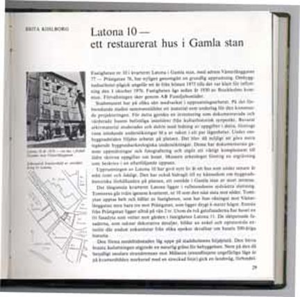En text om Latona 10, ett restaurerat hus i Gamla stan.