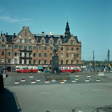 Från Slussterrassen mot Karl Johans Torg och Gamla Stan