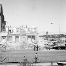 Hornsgatan 20-24 under rivning 1950