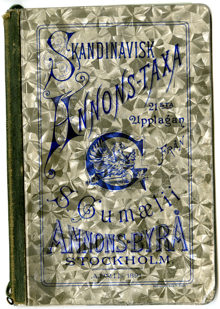 Skandinavisk Annonstaxa från S. Gumaeli Annons-byrå april 1891
