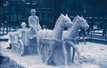 Snöskulptur i Kungsträdgården 1966