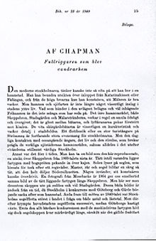 Af Chapman: fullriggaren som blev vandrarhem / Gösta Selling