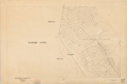 Bladet är ritat i tusch och tillägg i blyerts på papper som numera är gulnat