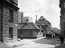 Luntmakargatan söderut från nr 62 (nuv 92), strax före korsningen med Markvardsgatan