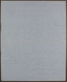Skridskokungen Jackson Haines tackar för kunglig medalj - brev 1867