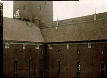 Stadshuset, innergården under byggnad