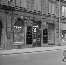 Regeringsgatan 59. Juvelerare Holmbergs butik