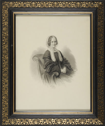 Porträtt av Wilhelmina Hierta, f. Fröding