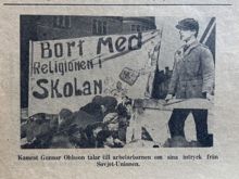 Ett fotomontage ur Den Unge Kamraten 1929.