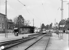 Alléparken.Äppelviken, hållplats för spårvagnar