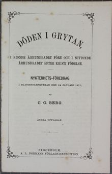 Döden i grytan - nykterhetsfördrag i Blasieholmskyrkan 1875