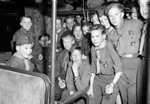 Djursholms scoutkår reser från Centralen