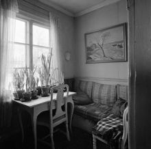 Konstnärer på Söder, utställning 1955. Familjen Henrik Kroghs bostad