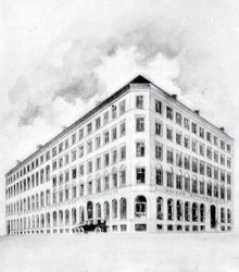 Guldsmedsaktiebolaget i Stockholm. Exteriör av huset.