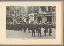 Bondetåget 1914. Gotlänningarna tåga till K. Slottet.