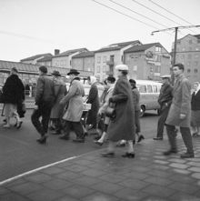 Trafikanter vid Gullmarsplan 1957