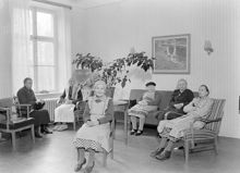 Sabbatsbergs sjuk- och ålderdomshem. Dagrum i Adolf Fredrikshuset