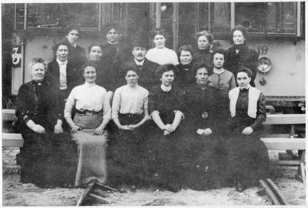 Vagnstäderskor i Råsunda 1912