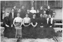 Vagnstäderskor i Råsunda 1912