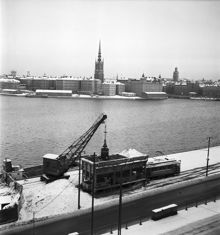 SS lastar sand på Söder Mälarstrand