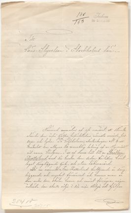 Brev om Anna Maria Nilssons elände