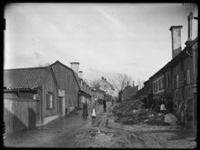 Stigbergsgatan österut från Stigbergsgatan 21 och 26.