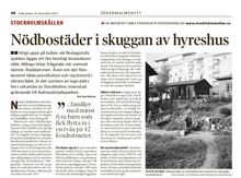 Nödbostäder i skuggan av hyreshus
