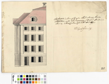 Ritning över hus i kvarteret Narcissus