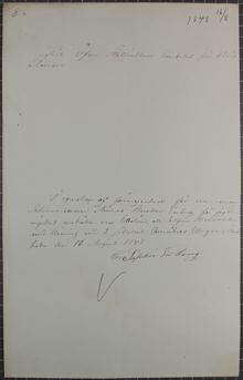 Som förmyndare av sin make ansöker Sofie Enberg om att driva omnibusrörelse 1848