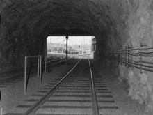 Bergtunnelns norra mynning sedd från söder