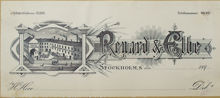 Fakturahuvud. Renard & Elbe, tobaksfabrik