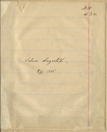 Selma Lagerlöfs examensskrivning - Högre lärarinneseminariet VT 1885