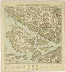 Trakten omkring Stockholm i 9 blad 1861 – kartblad 2 ”Vestra bladet”, översett 1891