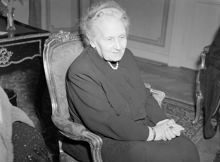 Pressmottagning för Dr Maria Montessori på Grand Hotell