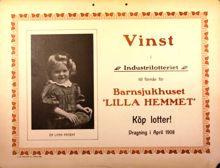 Industrilotteriet 1908 - till förmån för Lilla Hemmets barn